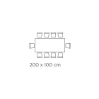 Masa Fixa dreptunghiulara cu baza din lemn Made in Italy - Equatore Viadurini