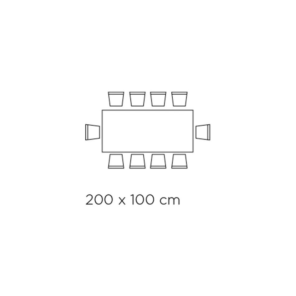 Masă dreptunghiulară fixă din sticlă extraclară și frasin Made in Italy - Nord Viadurini