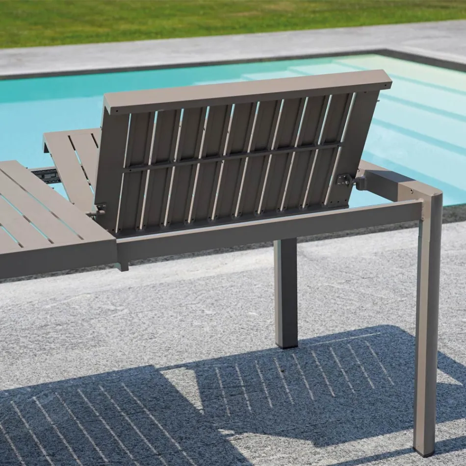 Masa de gradina extensibila pana la 240 cm cu structura din aluminiu - Geoffroy Viadurini