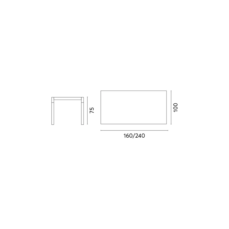Masa de gradina extensibila pana la 240 cm cu structura din aluminiu - Geoffroy Viadurini
