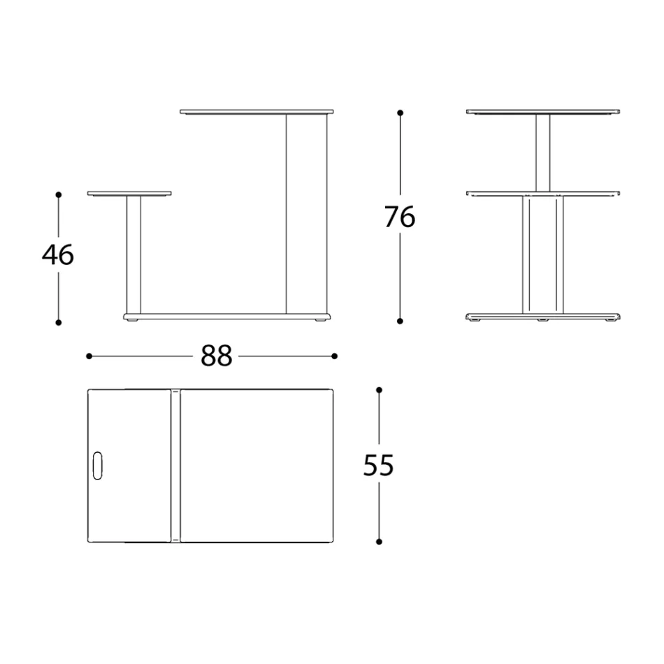 Masa de gradina cu scaun din aluminiu Made in Italy - Plinto by Varaschin Viadurini