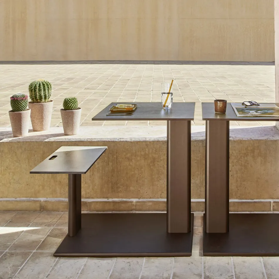 Masa de gradina cu scaun din aluminiu Made in Italy - Plinto by Varaschin Viadurini