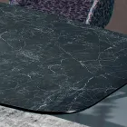 Masa din ceramica neagra greaca lustruita fabricata in Italia - Grotta Viadurini