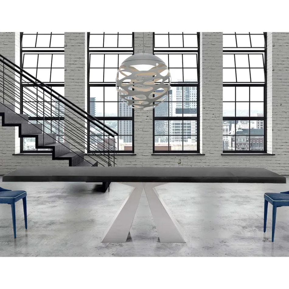 Masa moderna din lemn extensibila pana la 300 cm Made in Italy - Dalmatian Viadurini