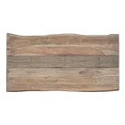 Masa din Lemn de Salcam cu Insert Reciclat si Otel Homemotion - Zalma Viadurini