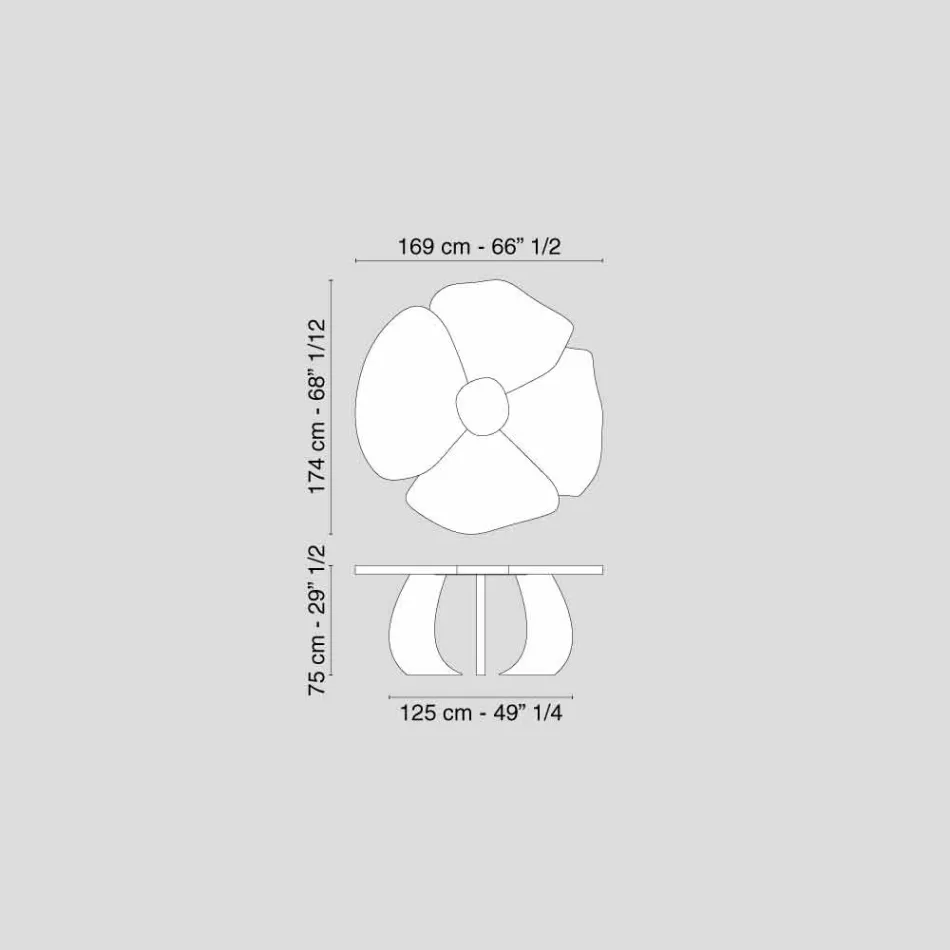 în tabelul de stejar periat cu finisaj ceara Andy Viadurini