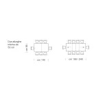 Masa extensibila din lemn laminat pana la 470 cm Made in Italy – Gordito Viadurini