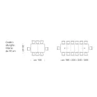 Masa extensibila din lemn laminat pana la 470 cm Made in Italy – Gordito Viadurini