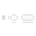 Masa extensibila din lemn laminat pana la 470 cm Made in Italy – Gordito Viadurini