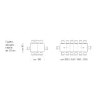 Masa extensibila din lemn laminat pana la 470 cm Made in Italy – Gordito Viadurini