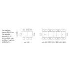 Masa extensibila din lemn laminat pana la 470 cm Made in Italy – Gordito Viadurini