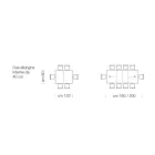 Masa extensibila din lemn laminat pana la 470 cm Made in Italy – Gordito Viadurini