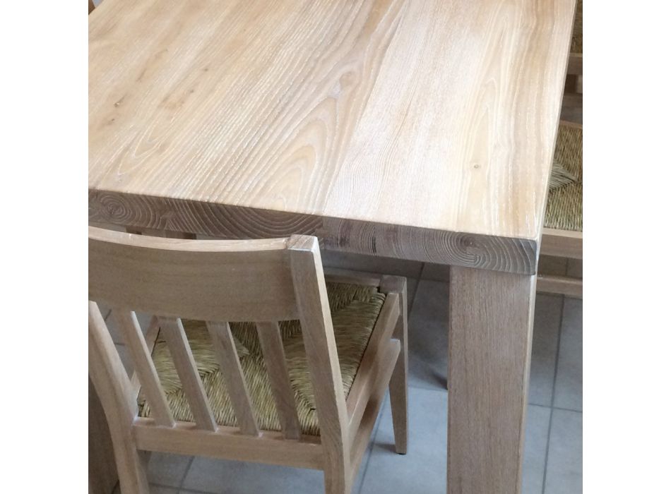 Masa din lemn masiv de frasin de design clasic Made in Italy - Nicea Viadurini