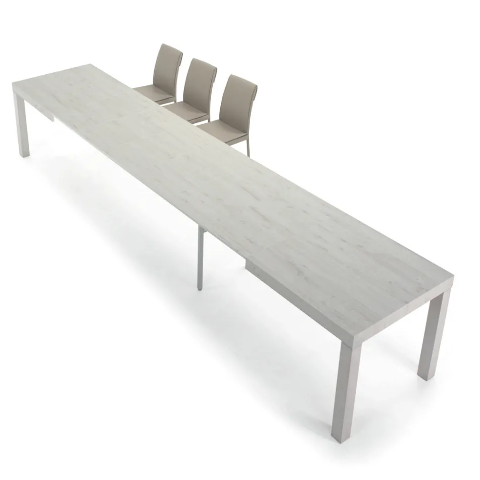 Masa extensibila din lemn melaminat pana la 470 cm Made in Italy – Gordito Viadurini