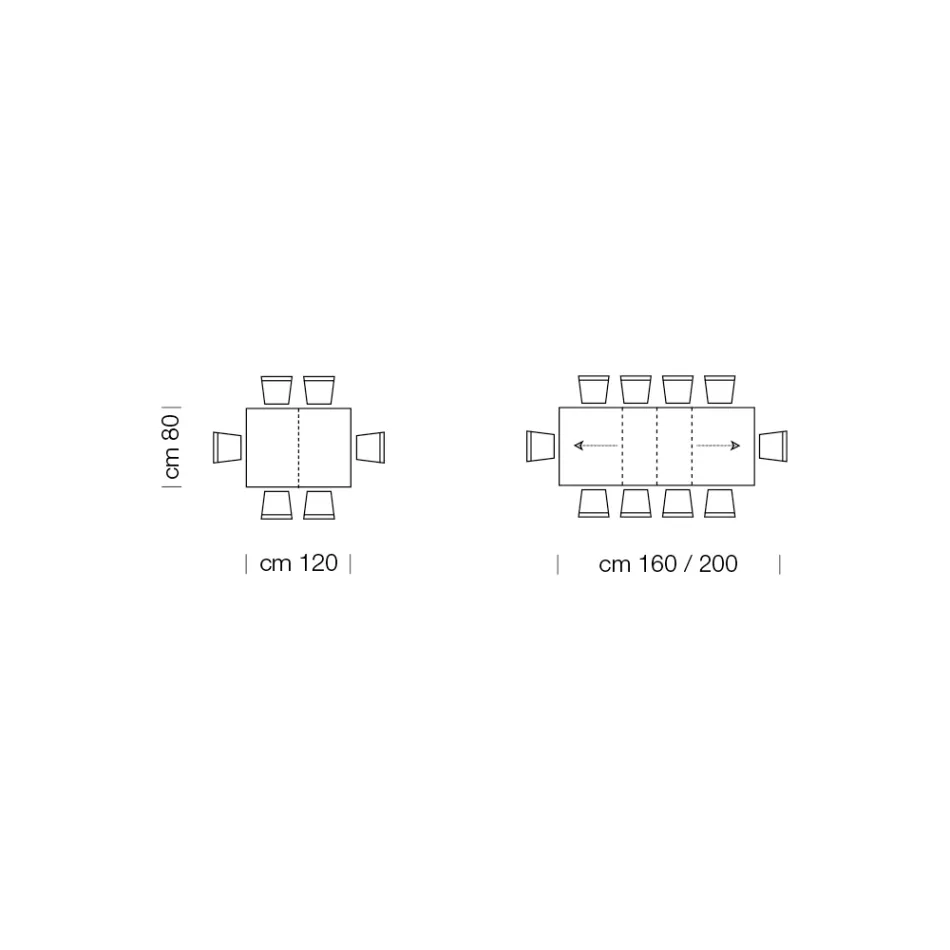 Masa extensibila din lemn melaminat pana la 470 cm Made in Italy – Gordito Viadurini