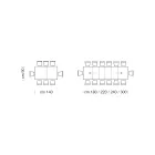 Masa extensibila din lemn melaminat pana la 470 cm Made in Italy – Gordito Viadurini