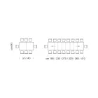 Masa extensibila din lemn melaminat pana la 470 cm Made in Italy – Gordito Viadurini