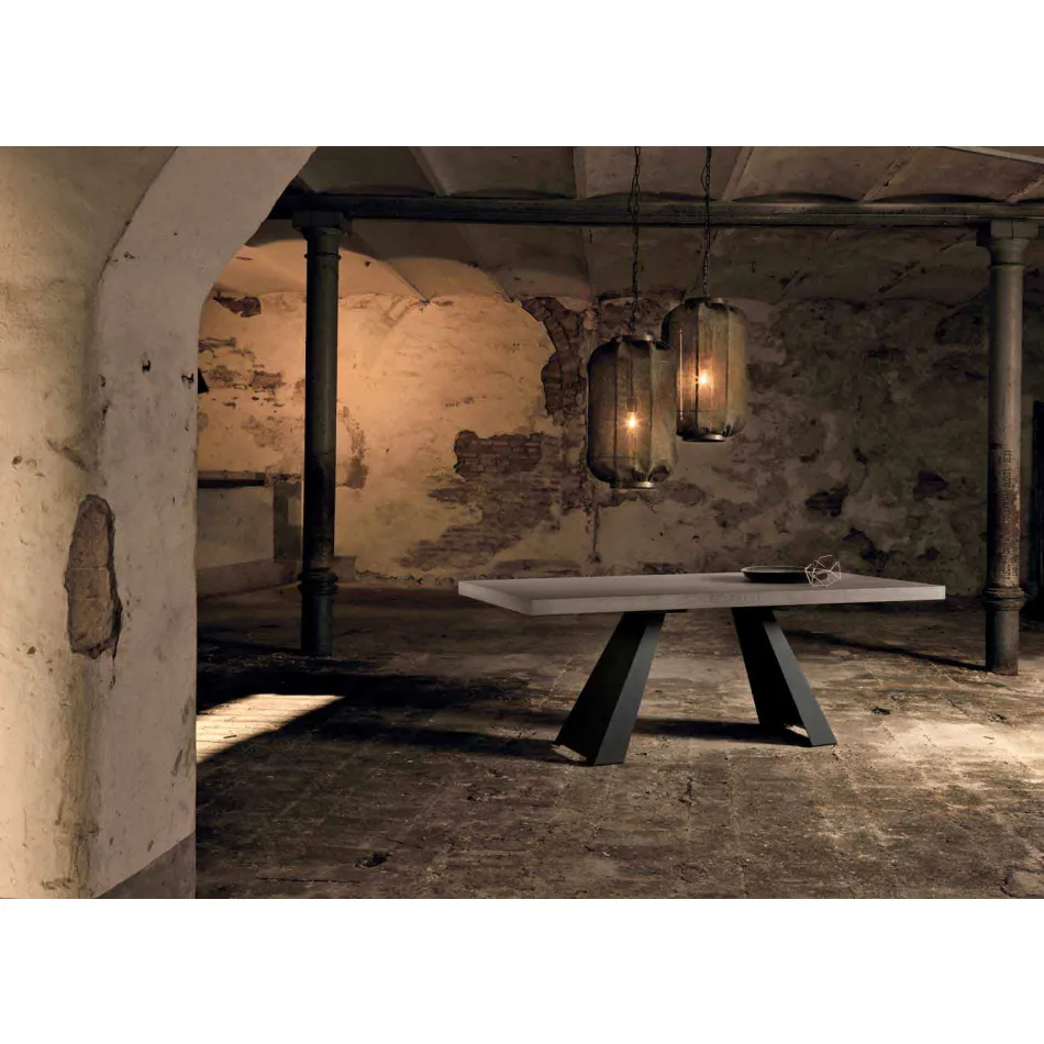 Mese din lemn masiv din lemn de stejar, realizate in Italia Zerba Viadurini