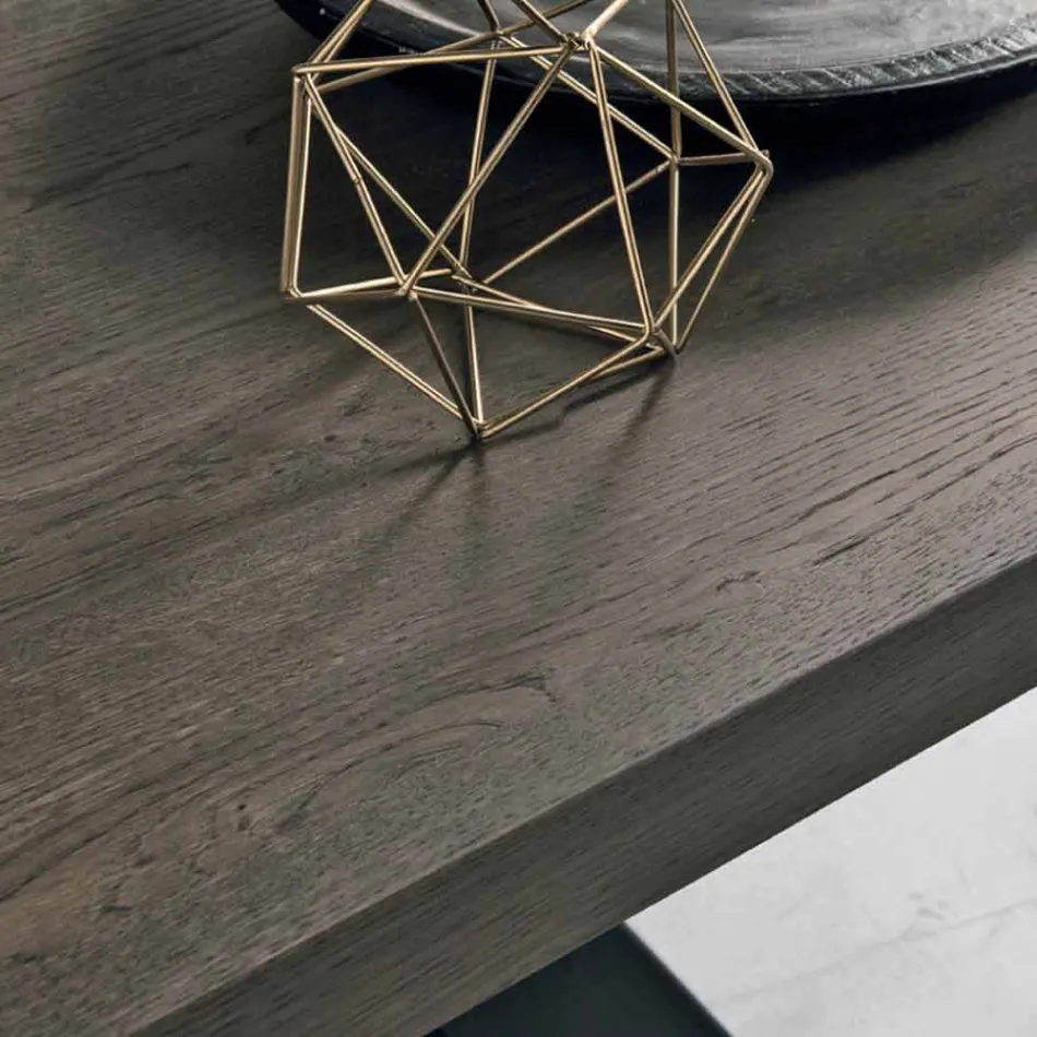 Mese din lemn masiv din lemn de stejar, realizate in Italia Zerba Viadurini