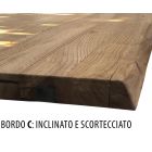 Masa din stejar Masellato placata si metal Made in Italy - Seul Viadurini