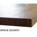 Masa patrata din stejar innodata si baza metalica Made in Italy - Consuelo Viadurini