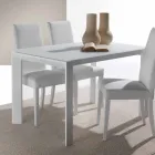 Masă extensibilă din sticlă călită cu extensie de carte Phoenix unică Viadurini