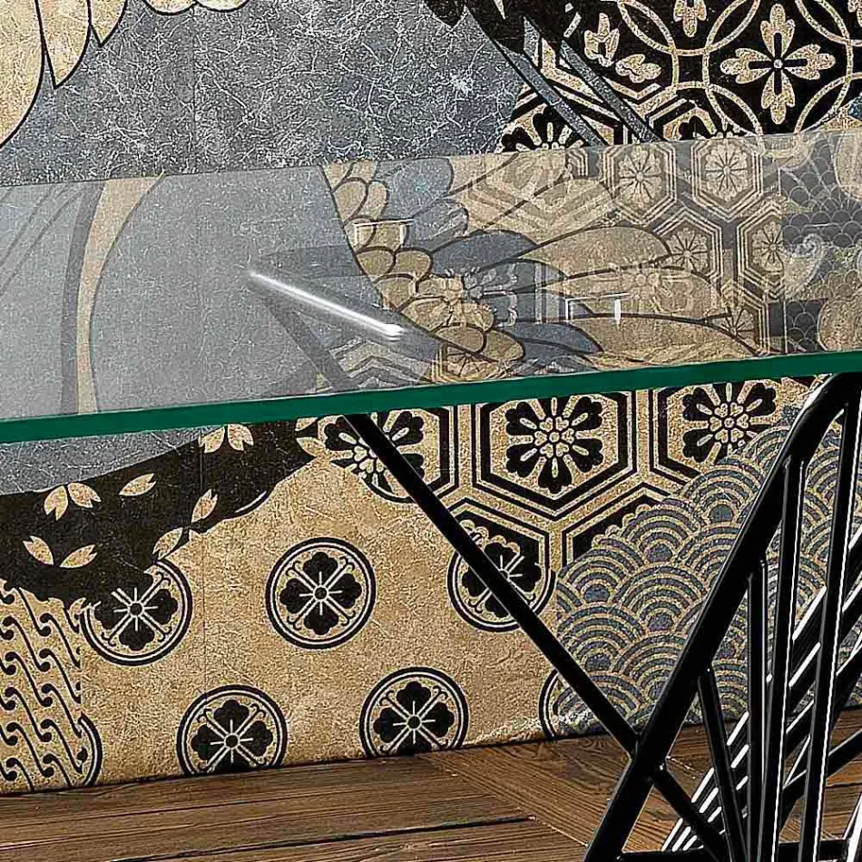 Design modern de masă de sticlă din Italia, Mitia Viadurini