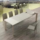 Masă extensibilă din sticlă ceramică pliabilă până la 240 cm Terni Viadurini