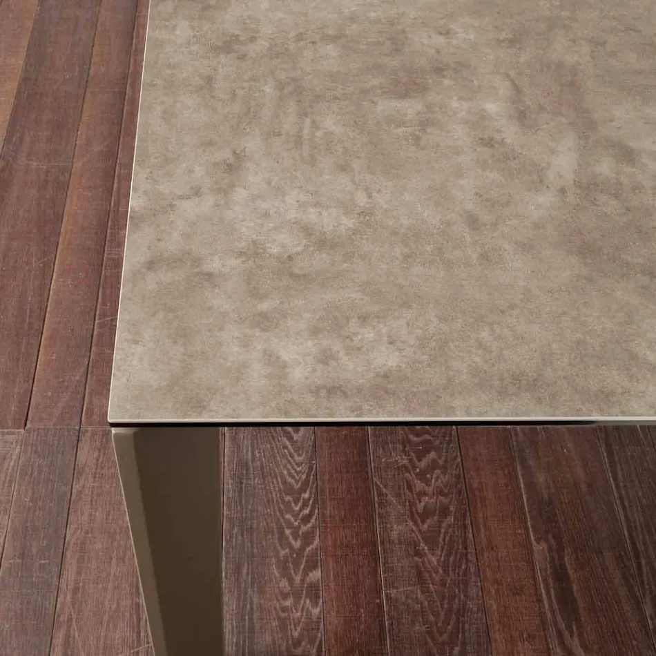 Masă extensibilă din sticlă ceramică pliabilă până la 240 cm Terni Viadurini