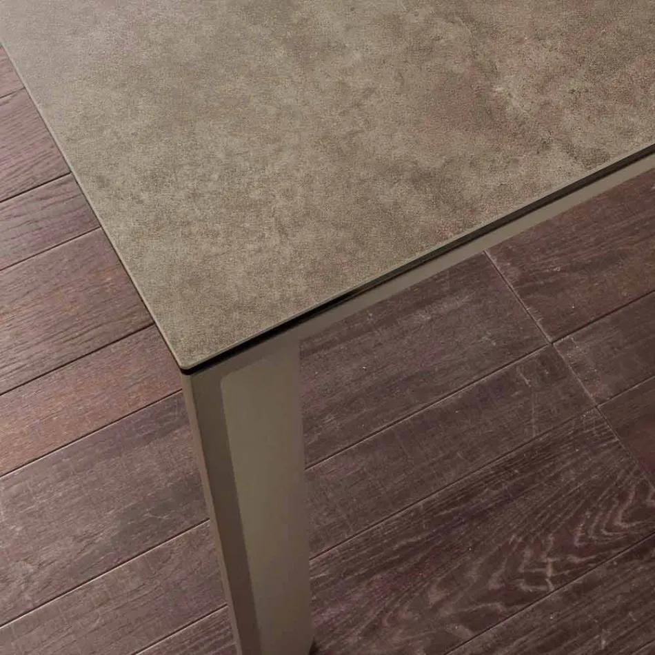 Masă extensibilă din sticlă ceramică pliabilă până la 240 cm Terni Viadurini