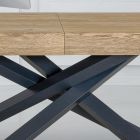 Masa de interior extensibila din lemn masiv si metal Made in Italy - Khal Viadurini