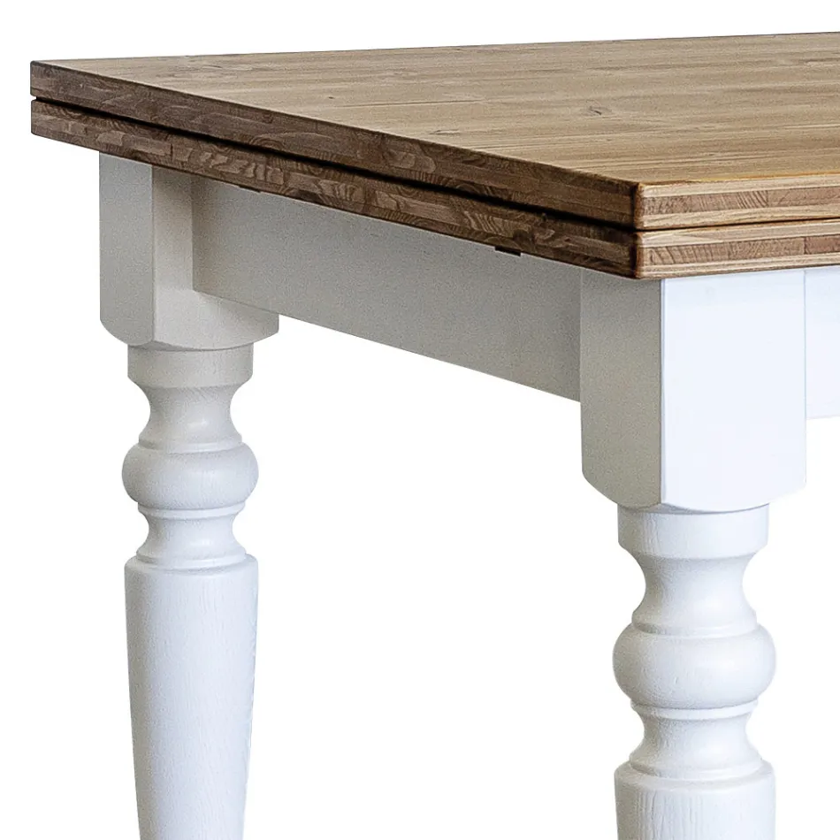 Masa de living extensibila din brad nordic Made in Italy - Benidorm Viadurini