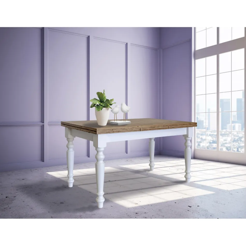 Masa de living extensibila din brad nordic Made in Italy - Benidorm Viadurini