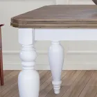 Masa de living extensibila din stejar cu coltare modelate Made in Italy - Rafael Viadurini