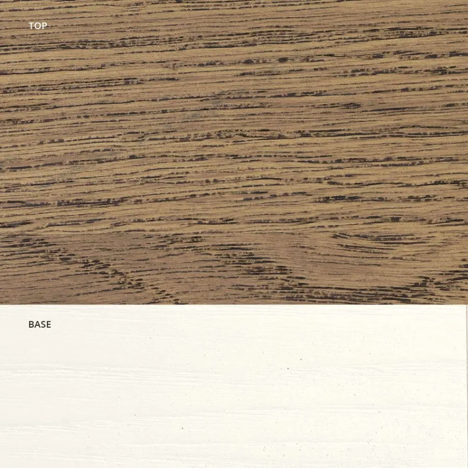 Masa de living extensibila din stejar cu coltare modelate Made in Italy - Rafael Viadurini