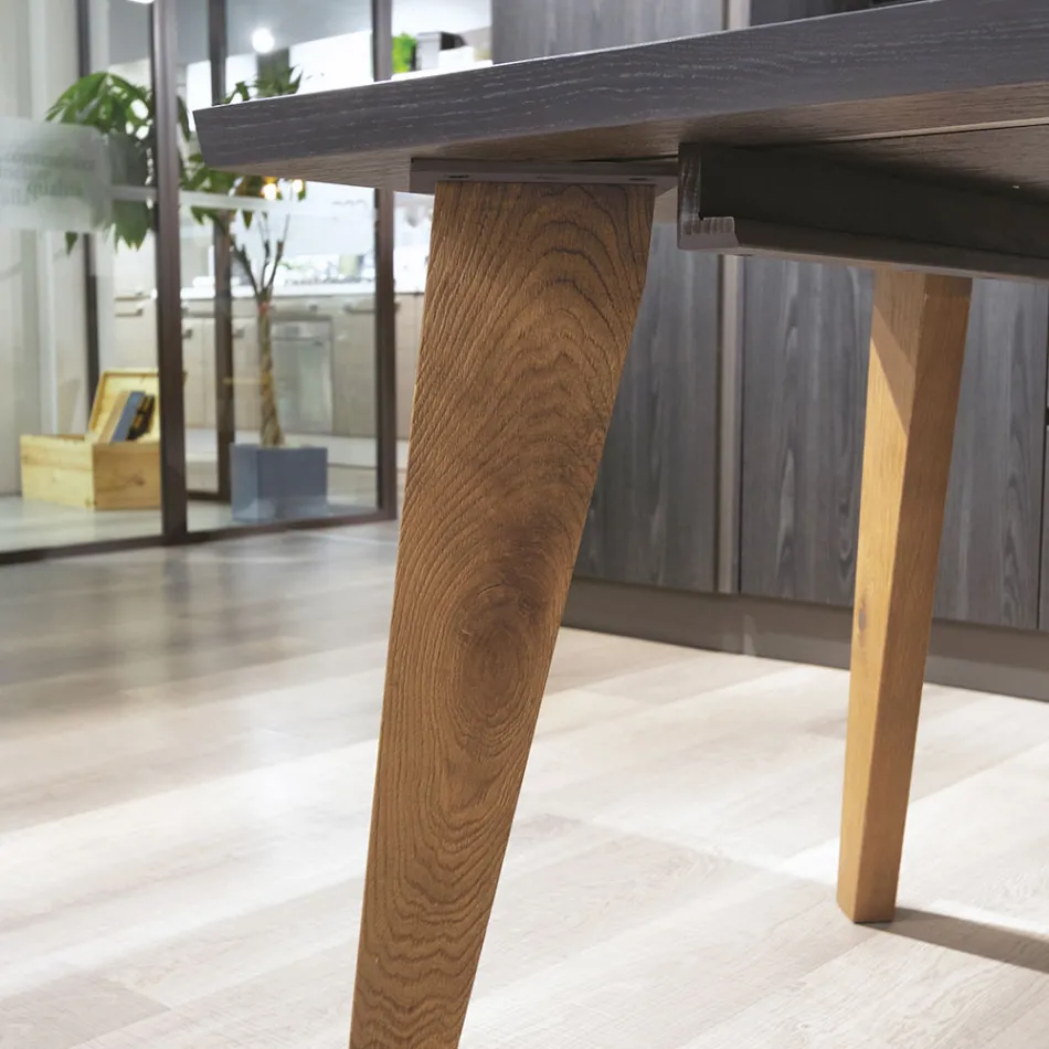 Masa de living din stejar Massellato Disponibila in diverse margini Made in Italy - Treebeard Viadurini