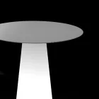 Masa Luminoasa de Exterior cu Baza Luminoasa LED si Blat Rotund Made in Italy - Forlina Viadurini