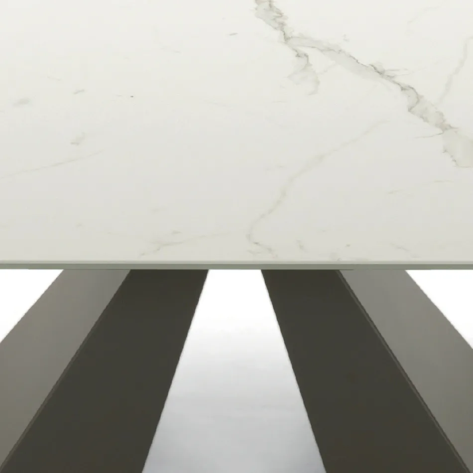 Masa extensibila moderna pana la 278 cm din ceramica Made in Italy - dalmata Viadurini