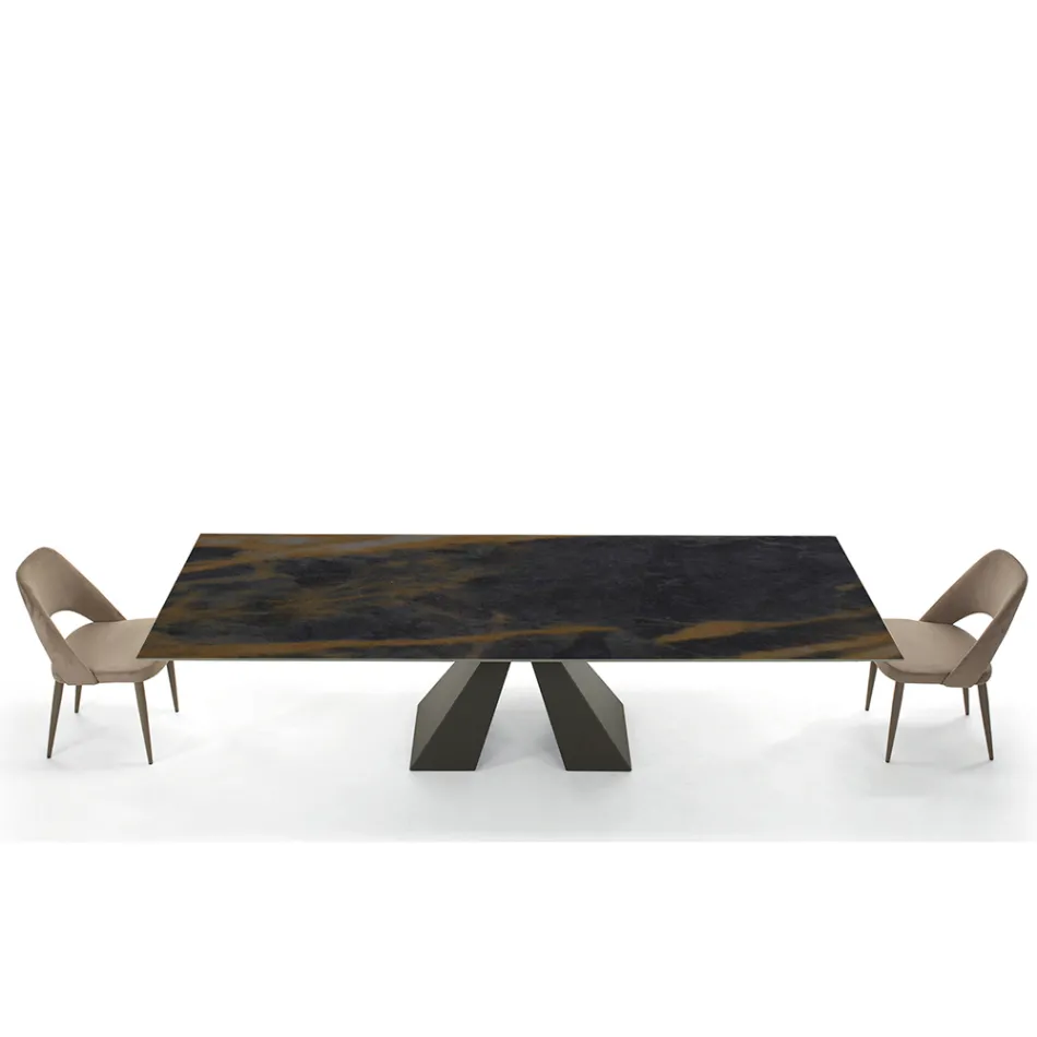 Masa extensibila moderna pana la 278 cm din ceramica Made in Italy - dalmata Viadurini