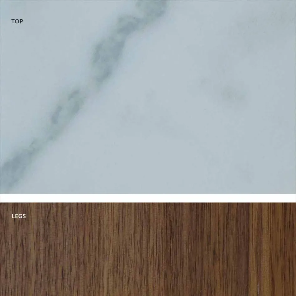 Masă modernă cu gresie din marmură cu efect din Italia, Adrano Viadurini