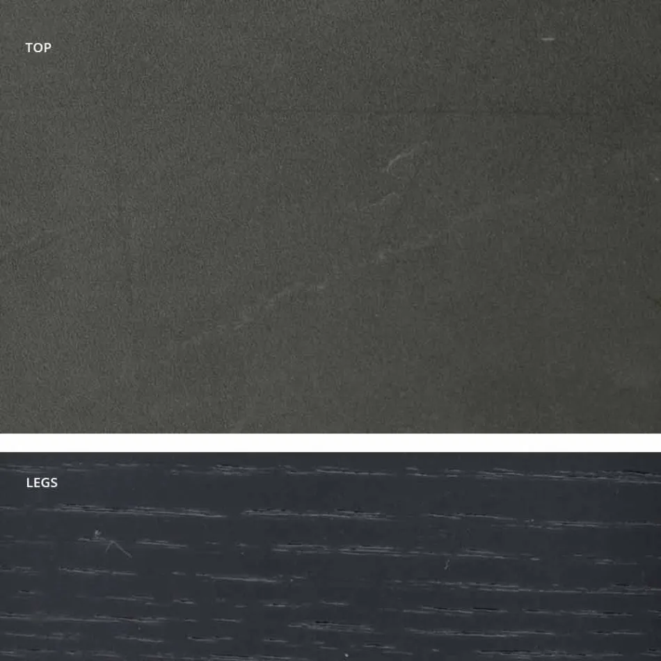 Masă modernă cu gresie din marmură cu efect din Italia, Adrano Viadurini