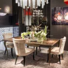 Tabelul neo-clasic cu structura din lemn masiv si Adam marmura top Viadurini