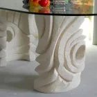 masa ovala petra cu un design modern Furii cristal Viadurini