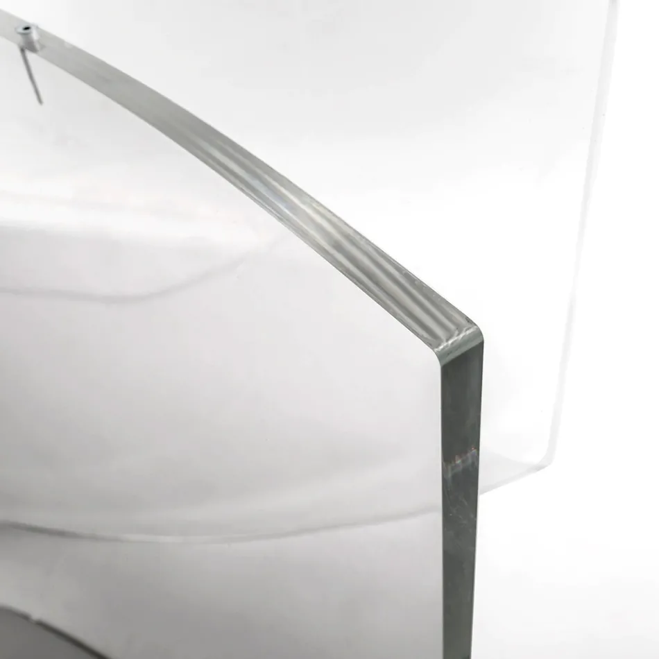 Masă ovală din plexiglas transparent fabricată în Italia - Gabriela Viadurini