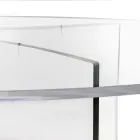 Masă ovală din plexiglas transparent fabricată în Italia - Gabriela Viadurini