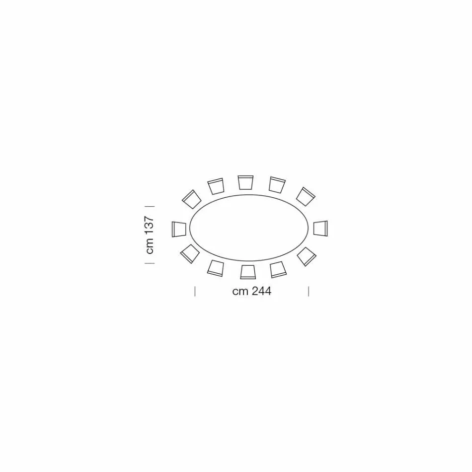 Masă ovală modernă din marmură de Carrara sau Marquinia neagră Made in Italy – Dolari Viadurini