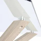 Masă de sufragerie Homemotion cu blat din sticlă temperată - Denda Viadurini