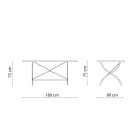 Masa plianta de exterior din otel galvanizat fabricata in Italia - Selvaggia Viadurini