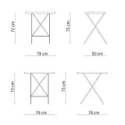 Masa de gradina pliabila din otel galvanizat Made in Italy - Akila Viadurini