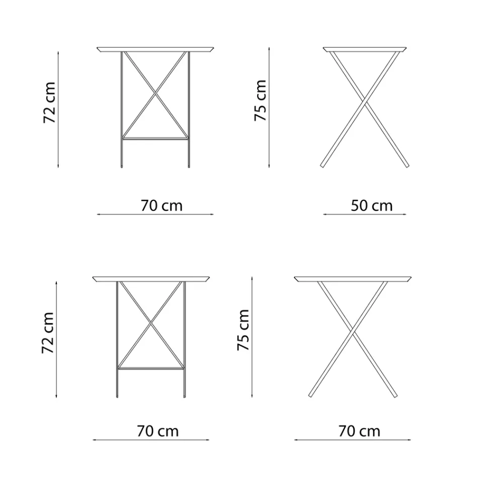 Masa de gradina pliabila din otel galvanizat Made in Italy - Akila Viadurini